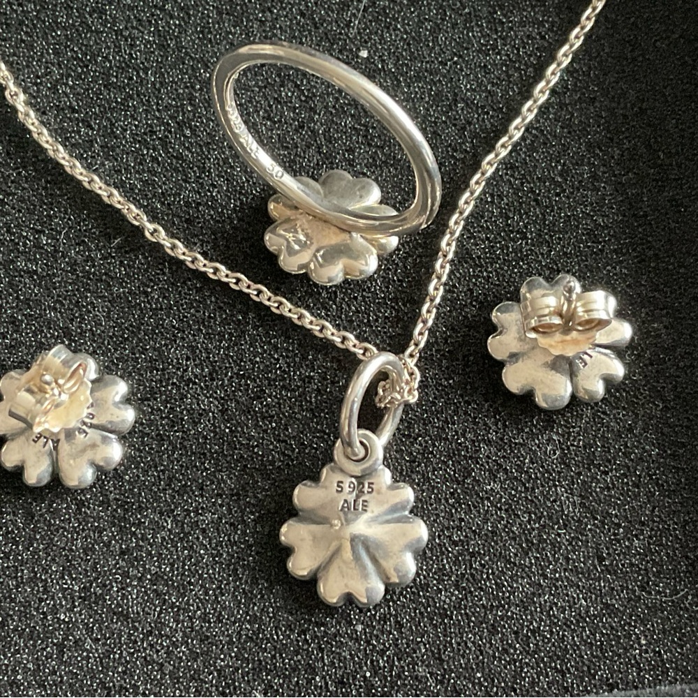 Pandora white flowers set - Picture 4 of 6